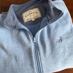 Cuffy's Light Blue Zip-Up Sweater for Men